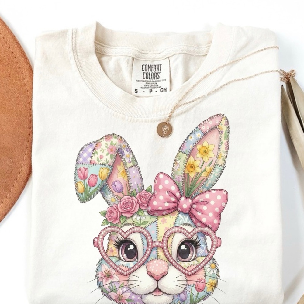 NEW Comfort Color Cute Bunny Graphic Tee, Oversized Shirt S-3X